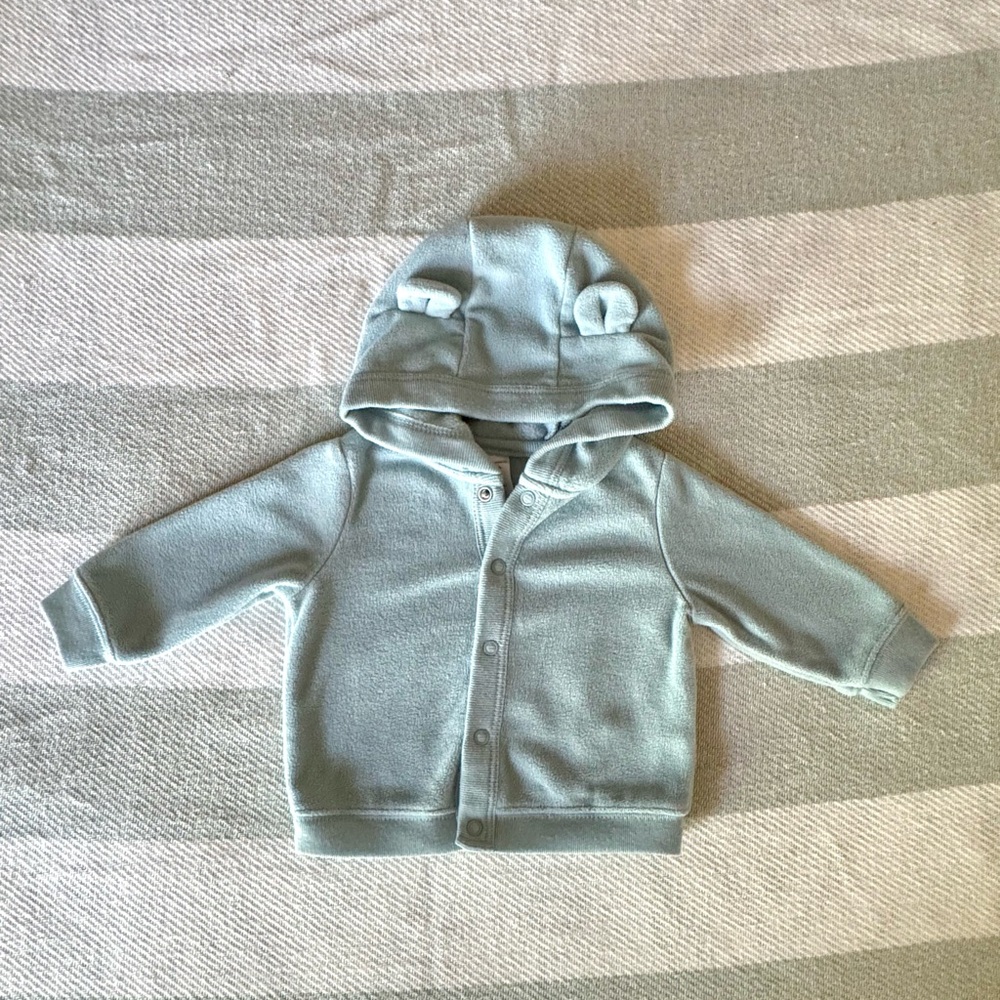 Baby 3 Months Blue Bear Cardigan